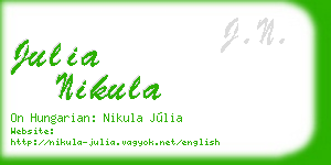 julia nikula business card